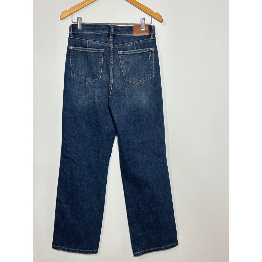 Judy Blue Jeans Women 7/28 Dark Wash Straight Fit High Rise Stretch JB88869DK - Picture 3 of 10
